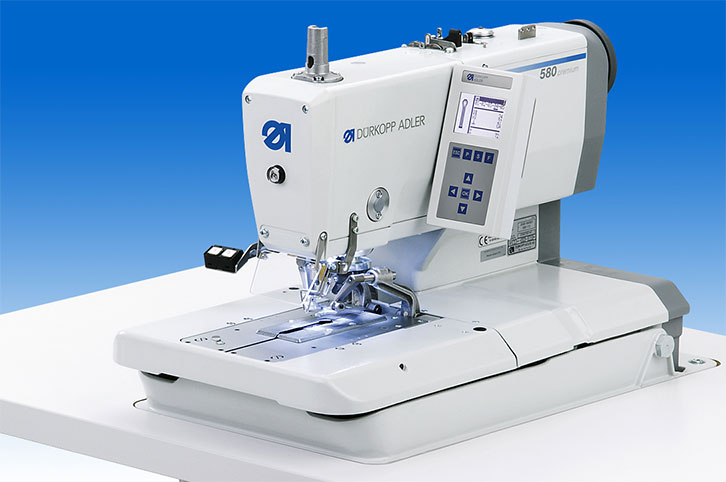 Automatic 2-thread chainstitch eyelet button holer machine